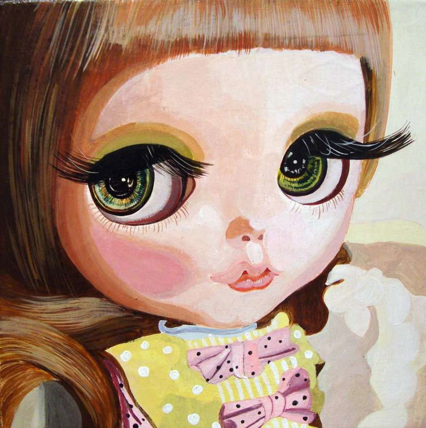 Michail Parlamas, Blythe, Portrait, Acrylic on canvas, 20x20cm