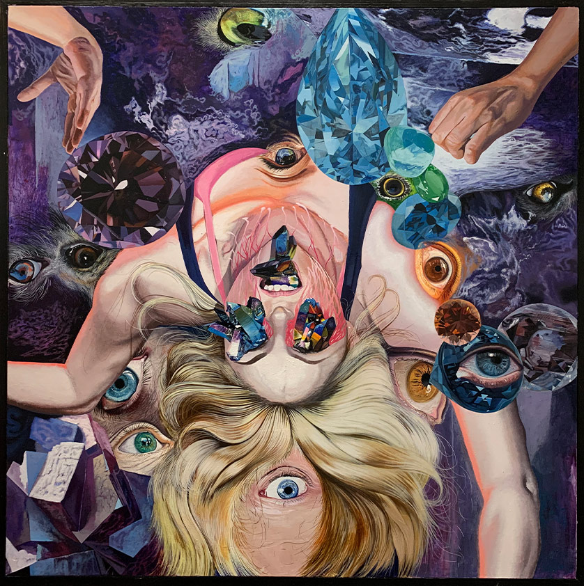 Michail Parlamas - Cyclops acrylic on canvas 100x100cm