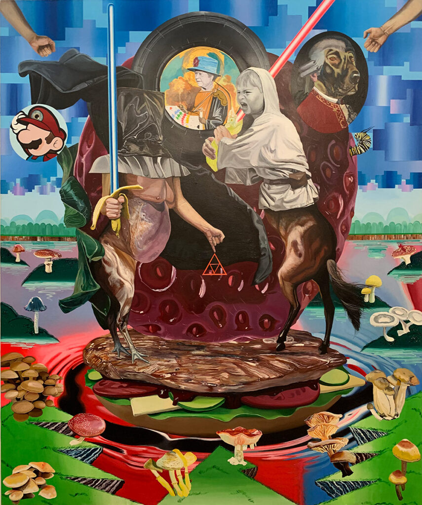 Hercules Furens acrylic on canvas 100x100cm
