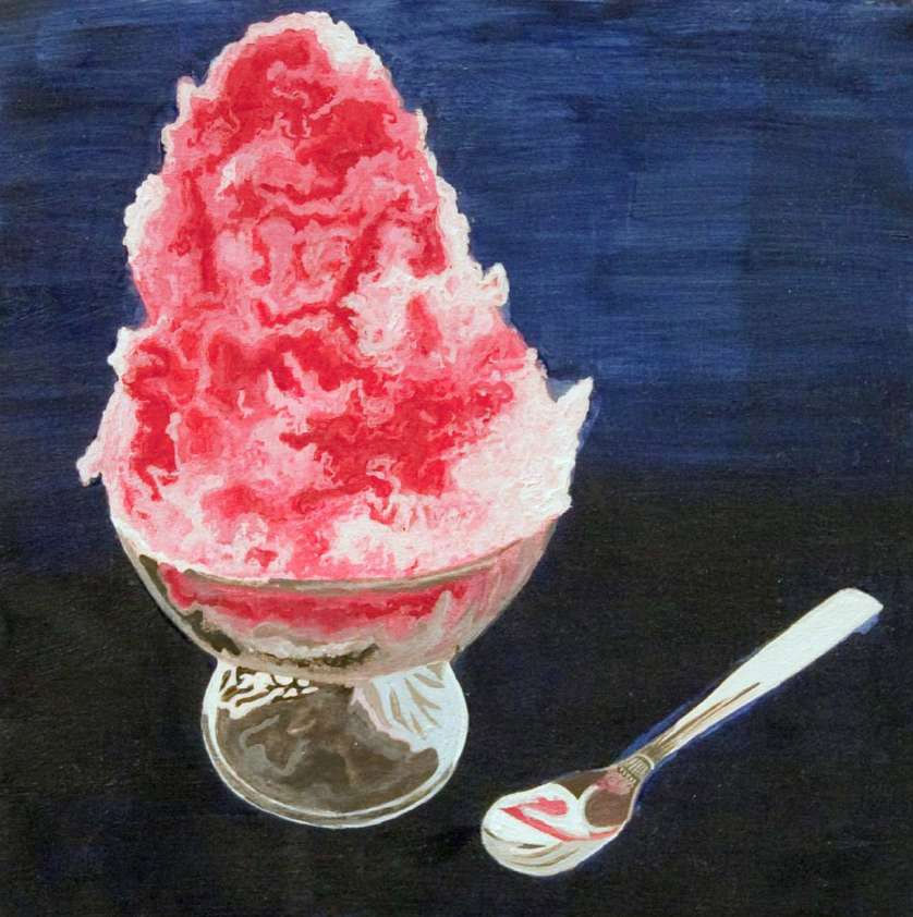 Ice Cream 20x20cm, acrylic on wood panel