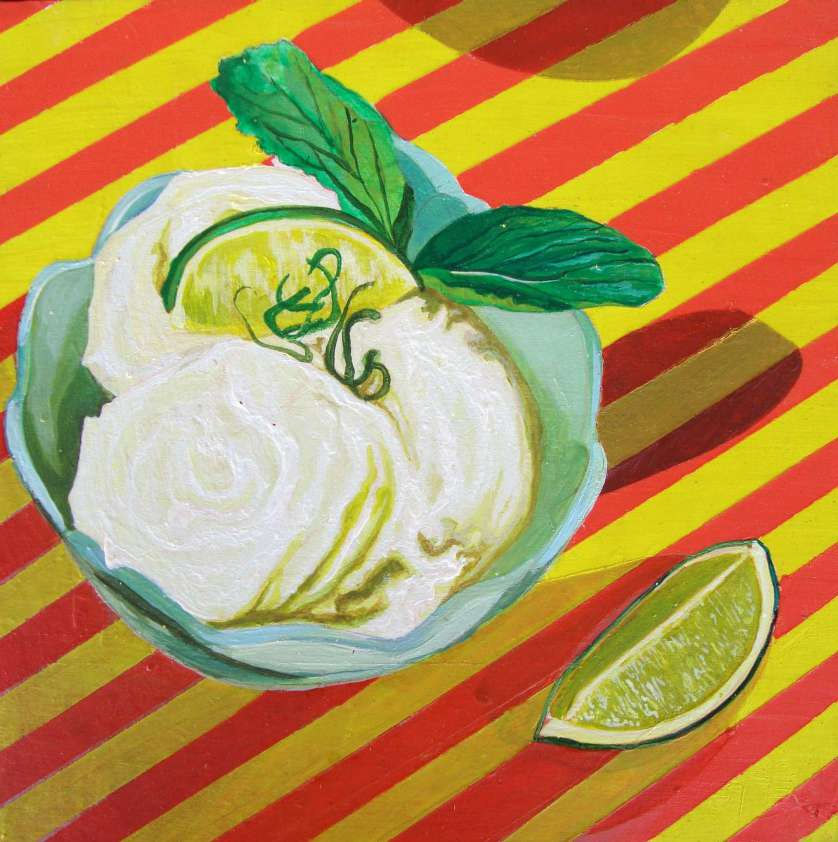 Ice Cream 20x20cm, acrylic on wood panel