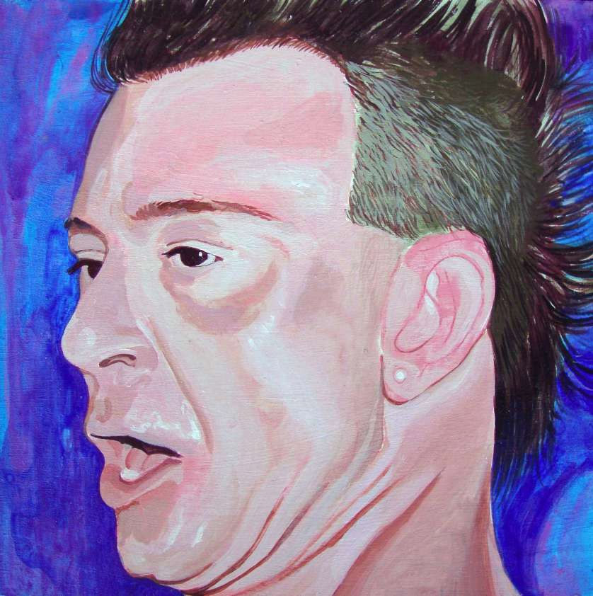 Portrait 20x20cm, acrylic on wood panel