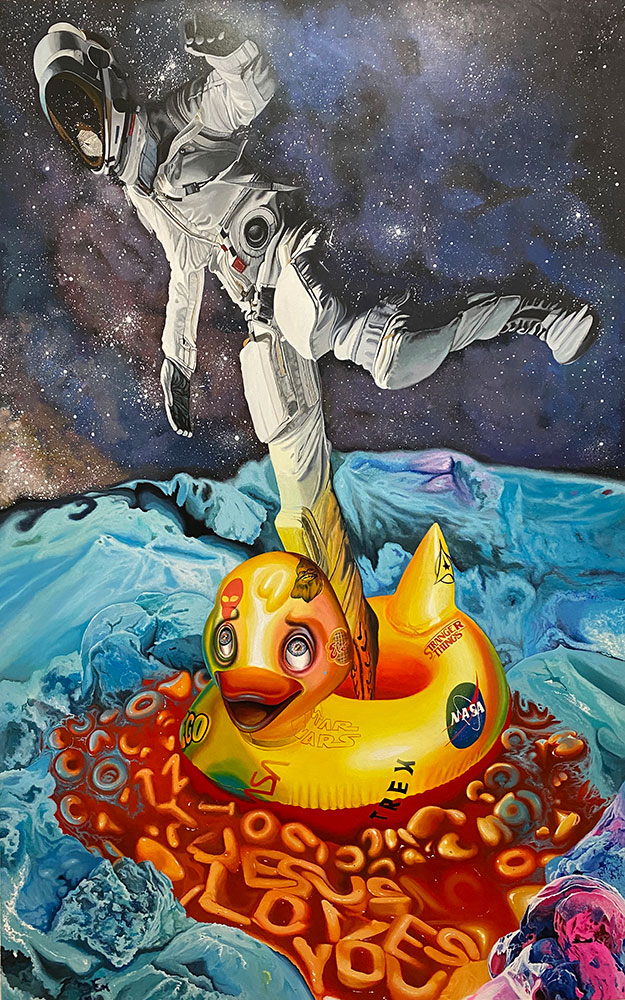 Jesus Loves You, Acrylic on canvas 190x120cm, 2019