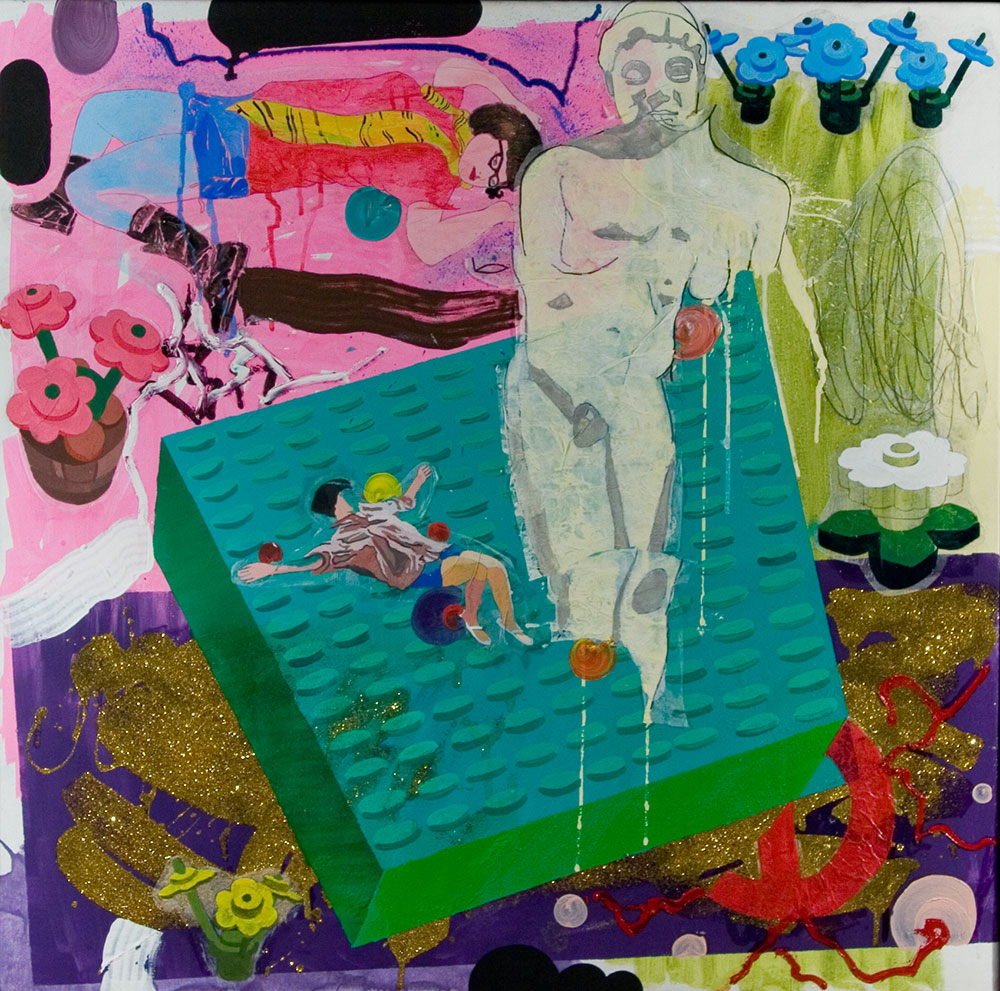 Michail Parlamas, Post PD Phase, Fallen Angel, Deadly Silence, 100x100cm, 2008