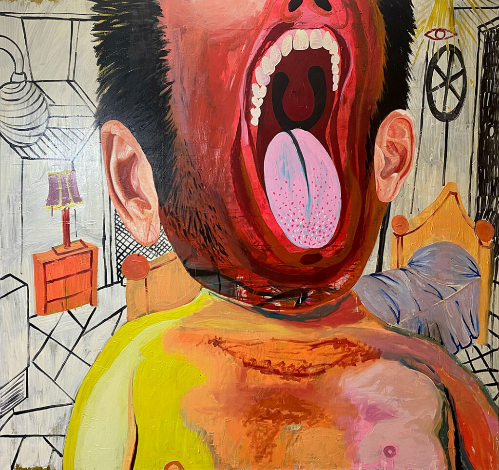 Michail Parlamas Trauma #1 acrylic and oil on canvas 190x210cm 2023