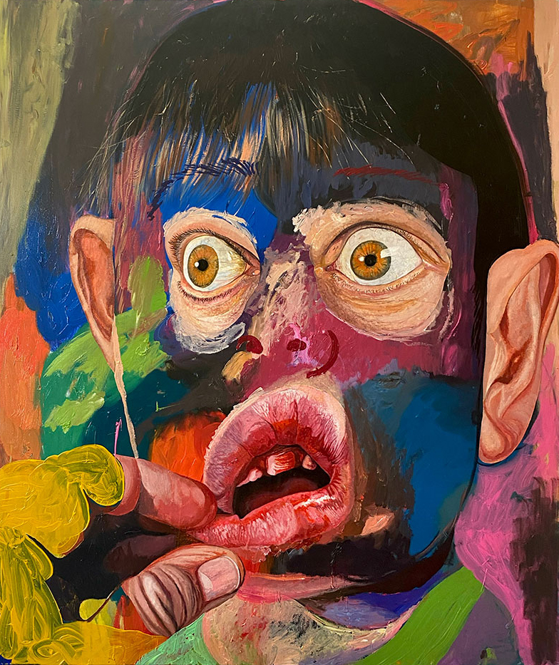 Michail Parlamas Trauma #4 acrylic and oil on canvas 190x210cm 2023