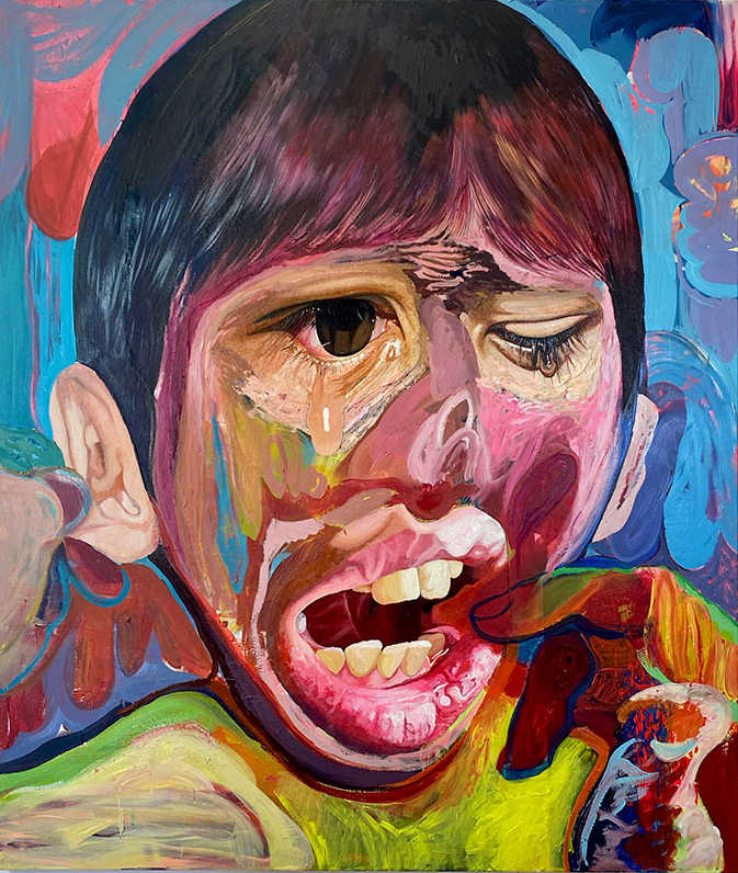 Michail Parlamas Trauma #5 acrylic and oil on canvas 190x210cm 2023