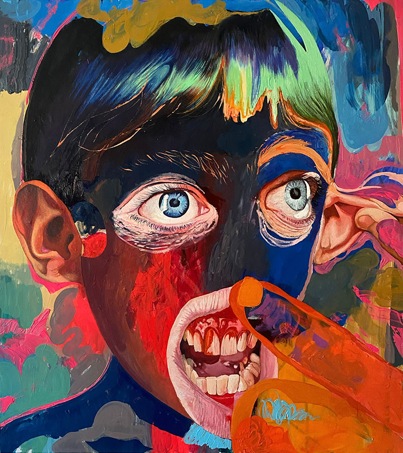 Michail Parlamas Trauma #3 acrylic and oil on canvas 190x210cm 2023