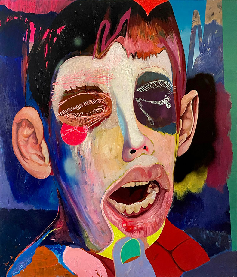 Michail Parlamas Trauma #2 acrylic and oil on canvas 190x210cm 2023