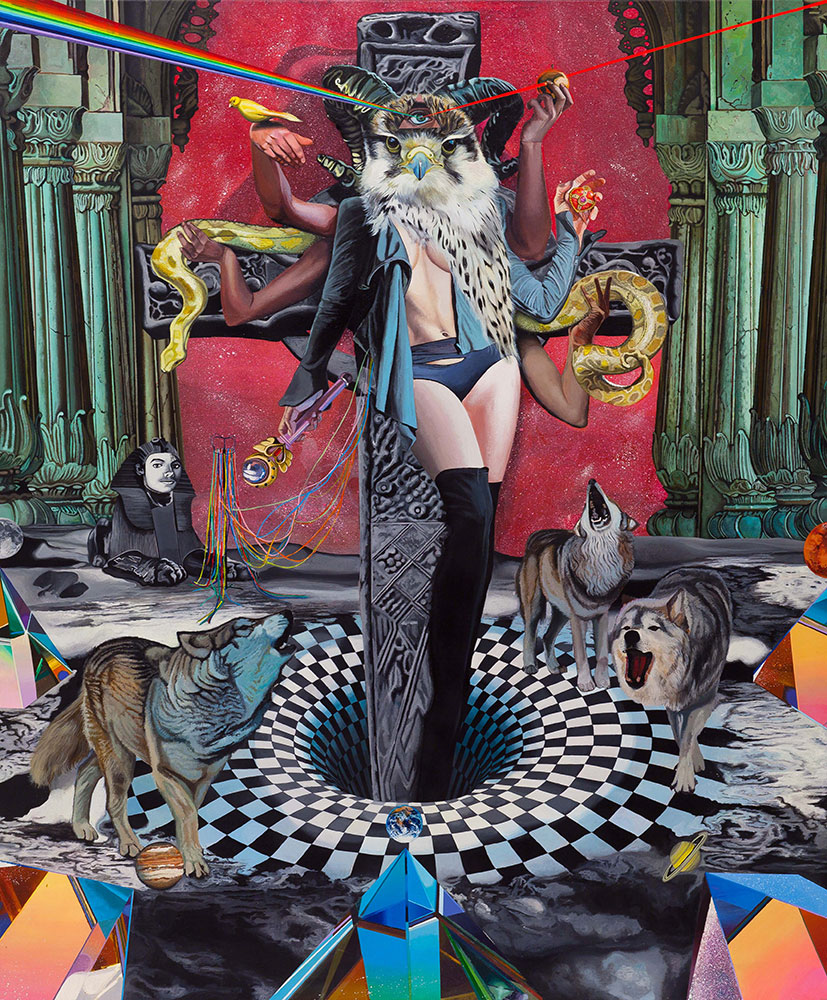 Michail Parlamas Lupercalia acrylic on canvas 190x160cm 2012