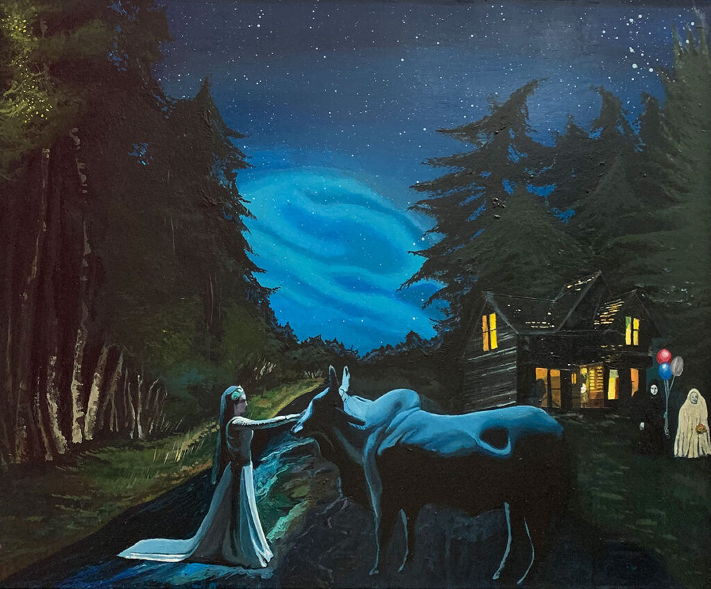 Michail Parlamas - Maenad acrylic on canvas 50x60cm 2012
