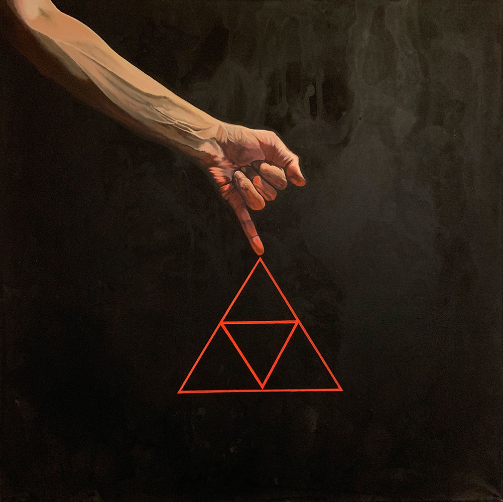 Michail Parlamas Sierpinski Triangle αcrylic on canvas 60x60cm 2017