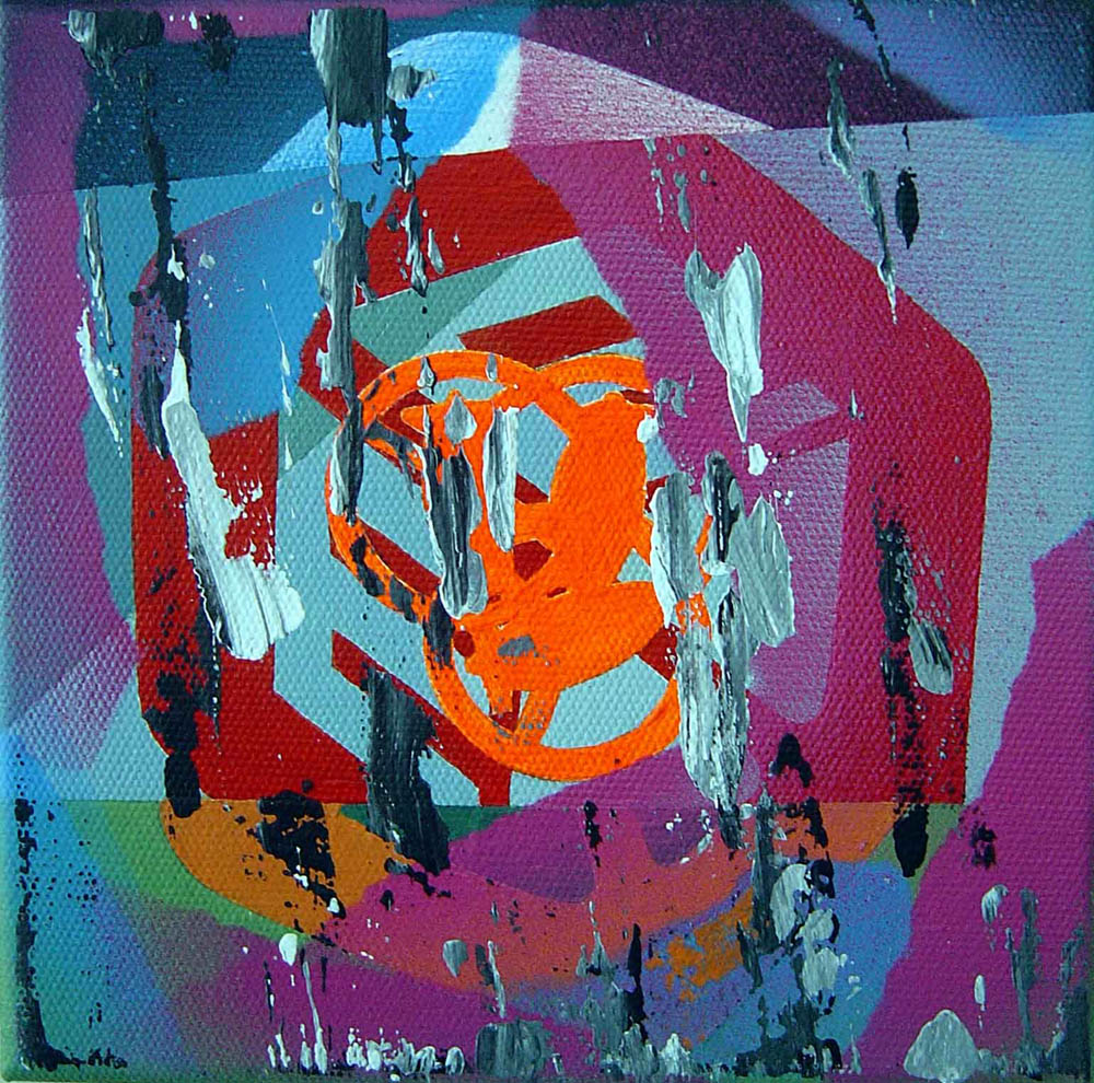 Michail Parlamas - Logo assembly, 20x20cm, acrylic on canvas
