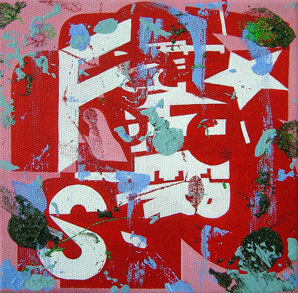 Michail Parlamas - Logo assembly, 20x20cm, acrylic on canvas