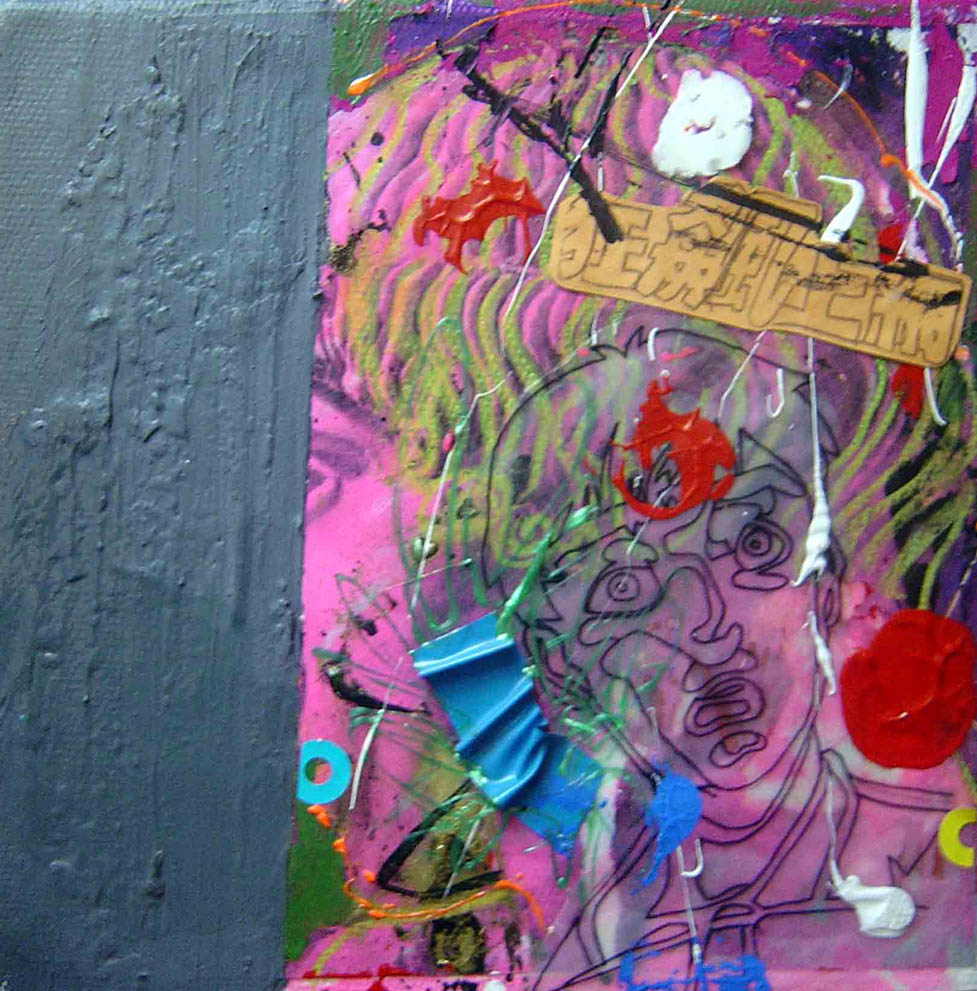 Michail Parlamas - Logo assembly, 20x20cm, acrylic on canvas