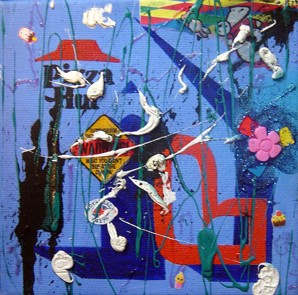 Michail Parlamas - Logo assembly, 20x20cm, acrylic on canvas