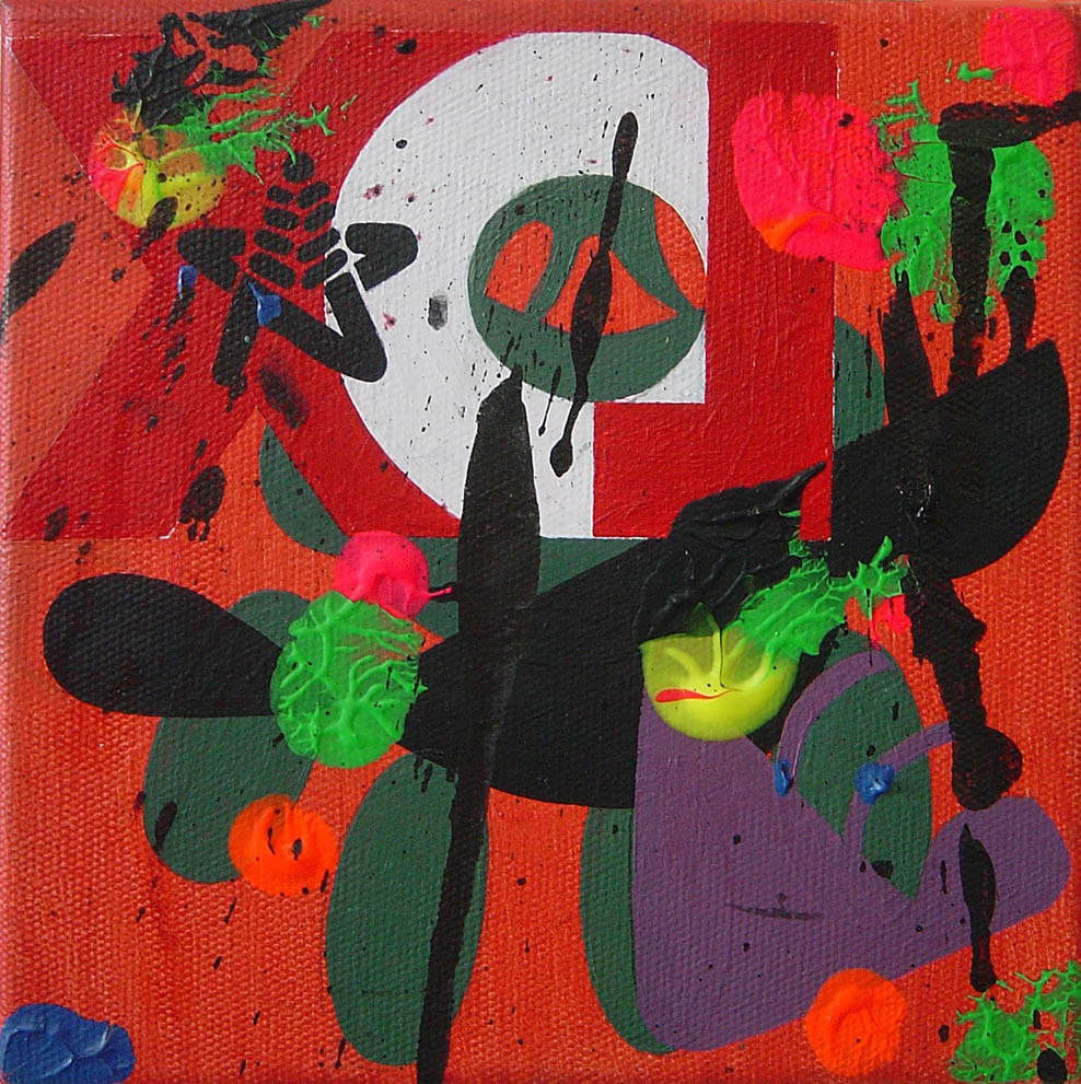 Michail Parlamas - Logo assembly, 20x20cm, acrylic on canvas
