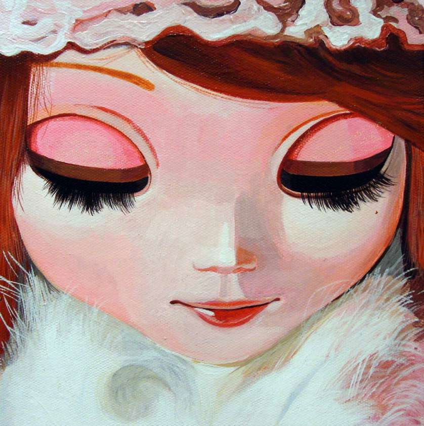 Michail Parlamas, Blythe, Portrait, Acrylic on canvas, 20x20cm