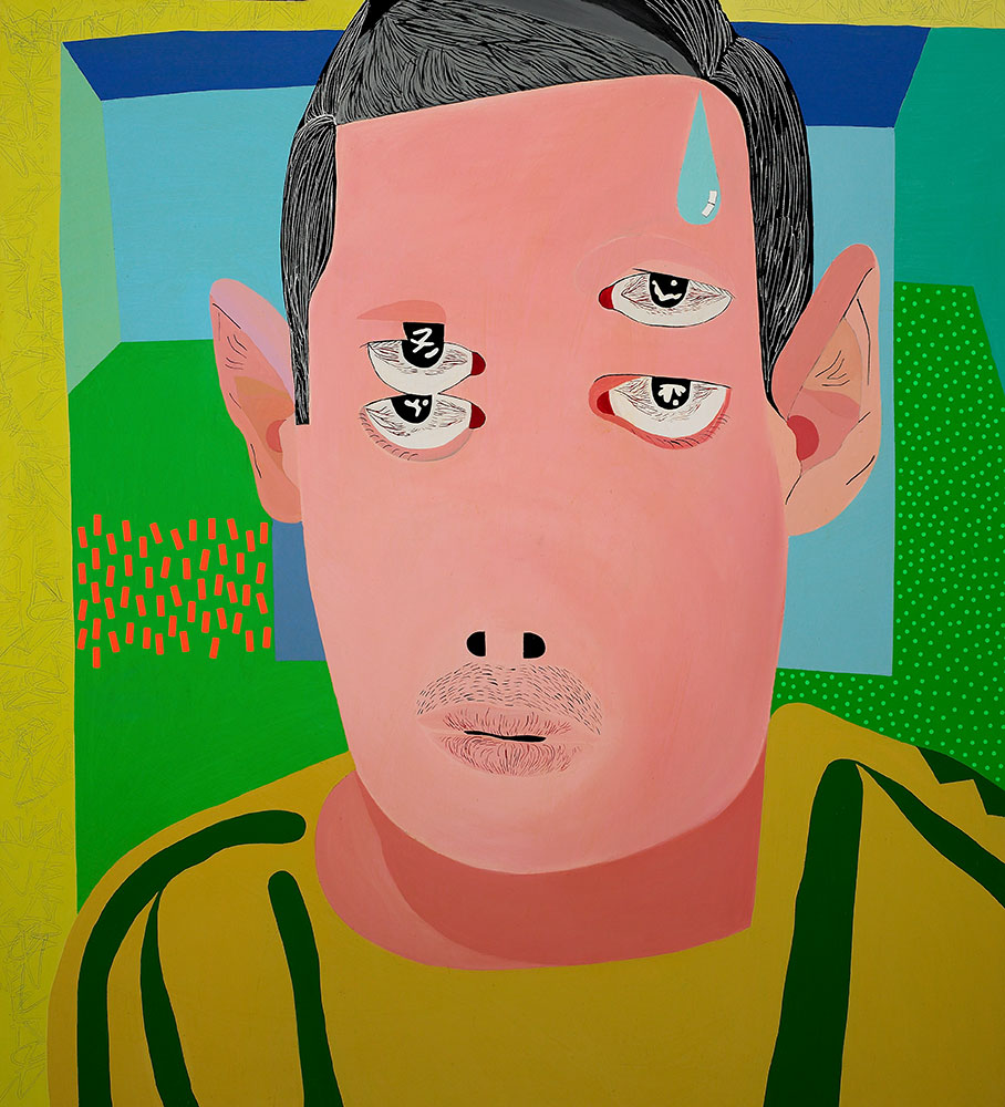 Michail Parlamas - Insomnia, oil on canvas 190x210cm