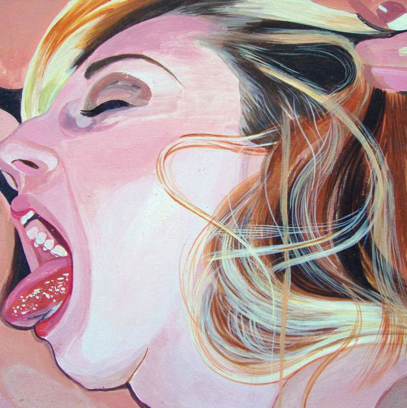 Portrait 20x20cm, acrylic on wood panel