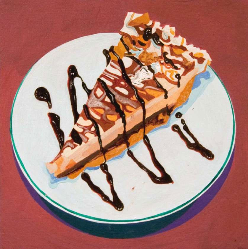 Applepie 20x20cm, acrylic on wood panel