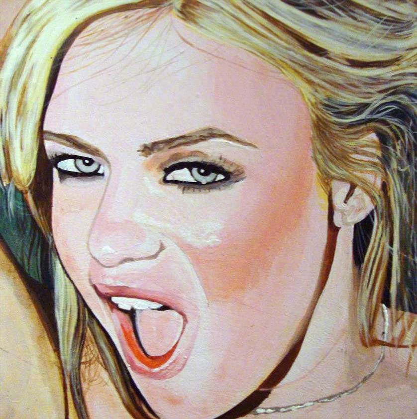 Portrait 20x20cm, acrylic on wood panel