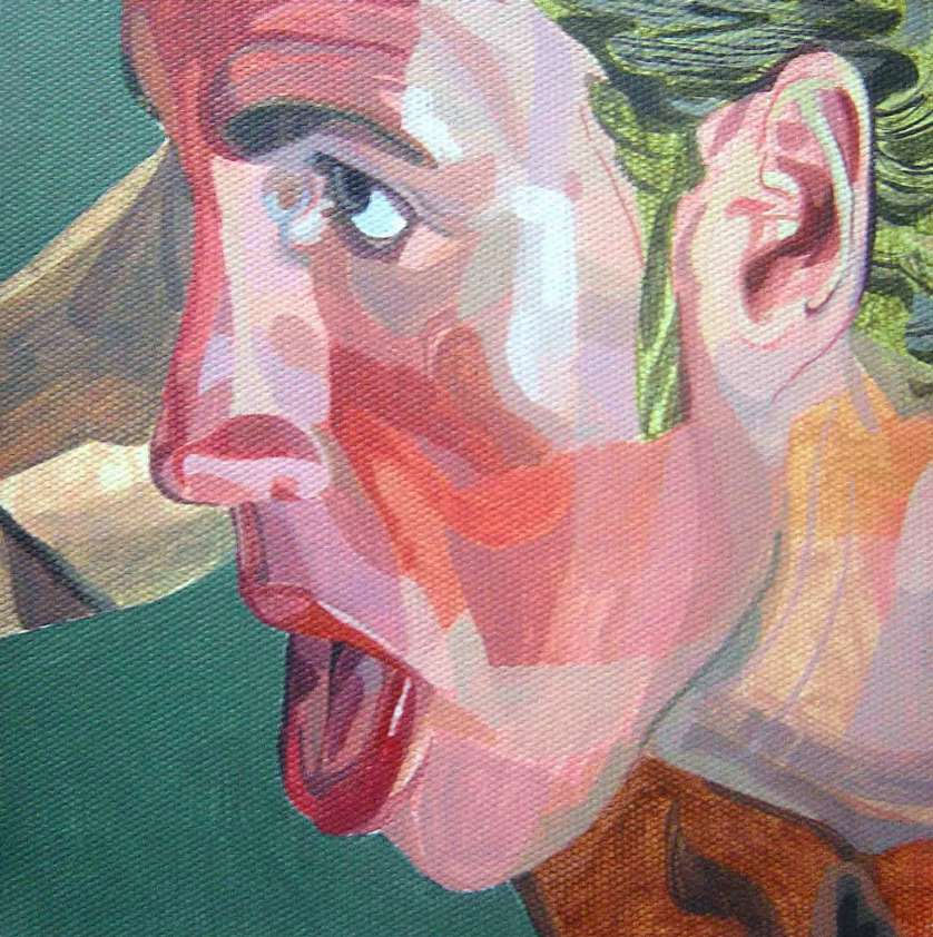 Portrait 20x20cm, acrylic on wood panel