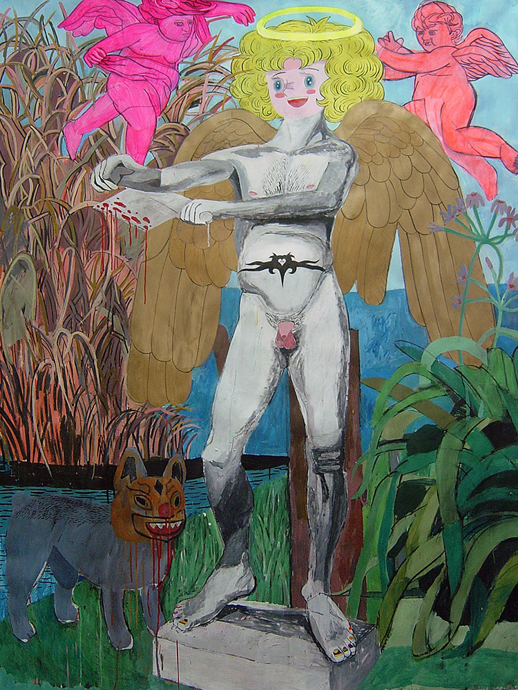 Michail Parlamas Untitled 190x120cm acrylic on paper 2003