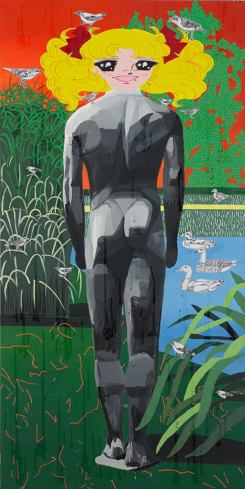 Michail Parlamas Kouros as Candy Candy 70x120cm acrylic on canvas 2005