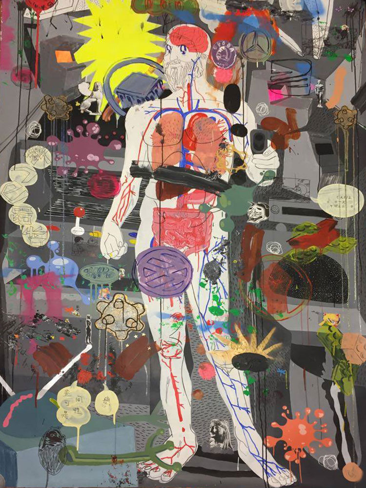 Michail Parlamas Untitled 190x120cm acrylic on canvas 2004