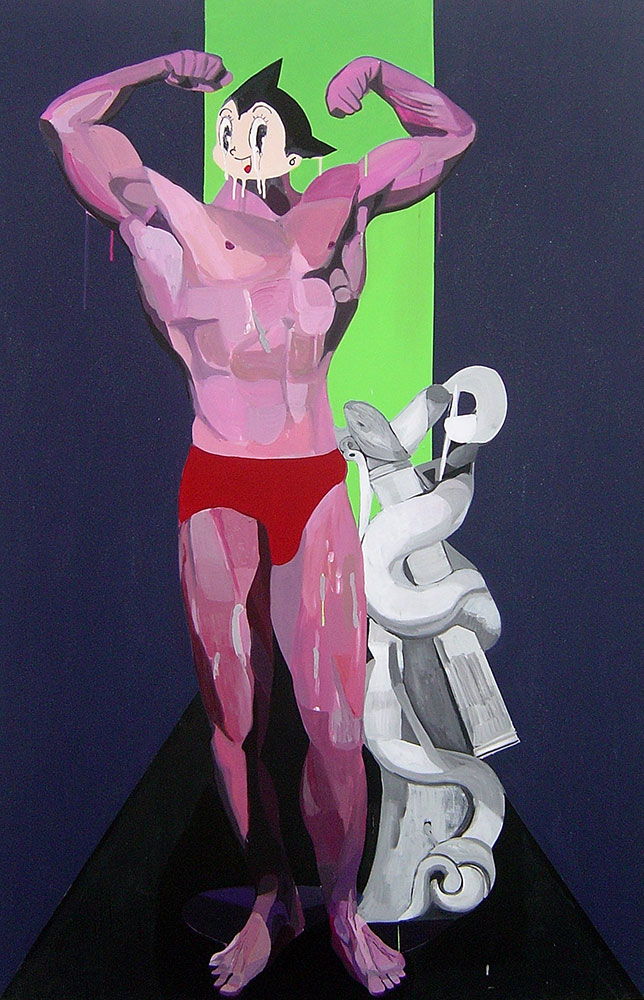 Michail Parlamas Larry Scott 190x140cm acrylic on canvas 2006