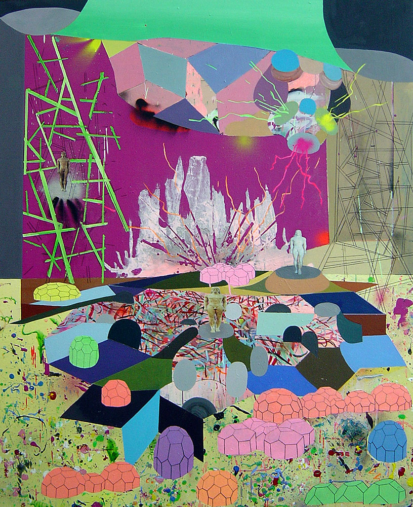Michail Parlamas Mircrotopia 150x120cm acrylic on canvas 2005