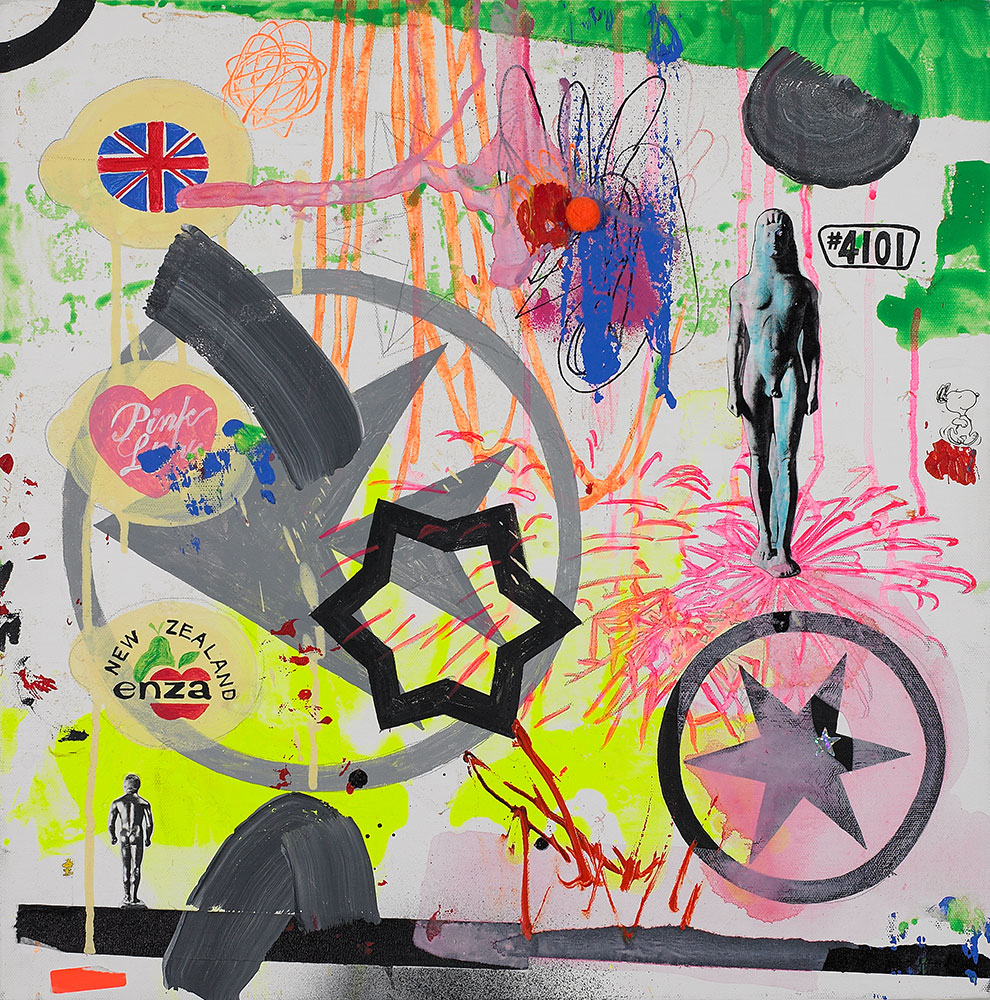 Michail Parlamas #4101 50x50cm acrylic on canvas 2003