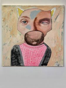 Michail Parlamas Zoomorphic #7 acrylic and oil on canvas 70x70cm