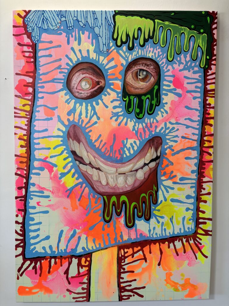 Michail Parlamas Smiley acrylic and oil on canvas 120x130cm